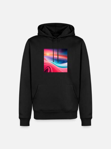 ai generated abstract scenery - Men’s Premium Organic Hoodie - black