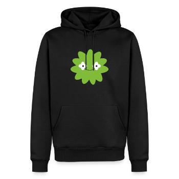 japanische Blume Blumengesicht Gesicht - Männer Premium Bio Hoodie - Schwarz - Vorne - Nico (187cm)