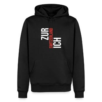 Zürcher Teenager - Männer Premium Bio Hoodie - Schwarz - Vorne - Nico (187cm)