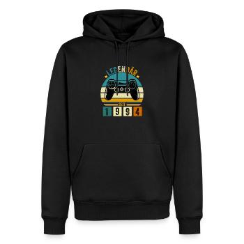 legendär seit 1994 konsole gamer 1994 - Männer Premium Bio Hoodie - Schwarz - Vorne - Nico (187cm)