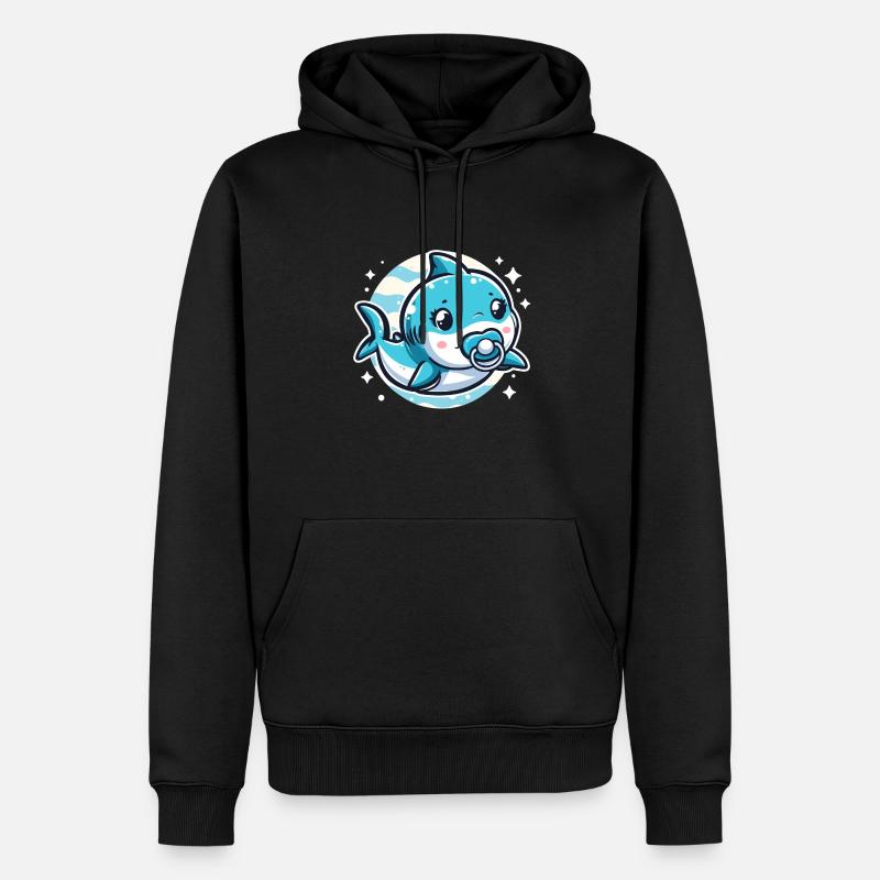 Bébé requin - Sweat à capuche Premium bio Homme - noir
