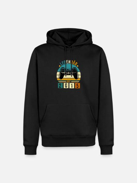 legendär seit 2015 konsole gamer 2015 - Männer Premium Bio Hoodie - Schwarz