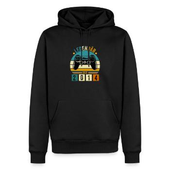 legendär seit 2014 konsole gamer 2014 - Männer Premium Bio Hoodie - Schwarz - Vorne - Nico (187cm)