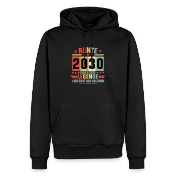 rente 2030 eine echte legende verlässt das gelände - Männer Premium Bio Hoodie - Schwarz - Vorne - Nico (187cm)
