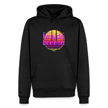 Zöpfe im Wind - Männer Premium Bio Hoodie - Schwarz - Vorne - Nico (187cm)