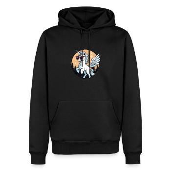 Dessin de lunettes de soleil Pegasus - Sweat à capuche Premium bio Homme - noir - Devant - Nico (187cm)