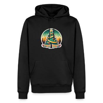 Christmas Tree Drawing Christmas - Men’s Premium Organic Hoodie - black - Front - Nico (187cm)
