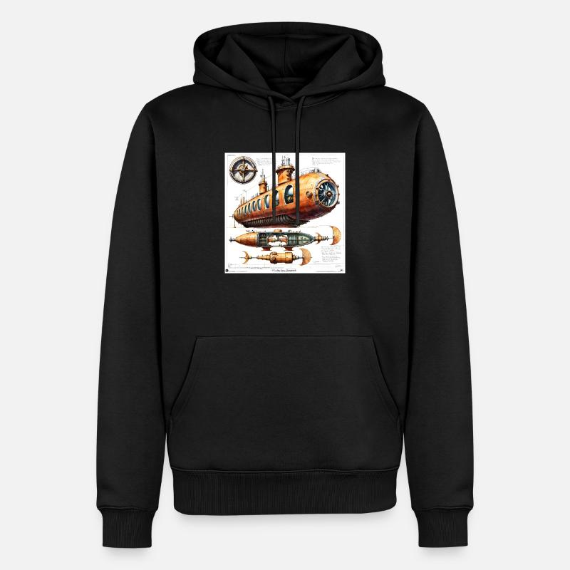 U-Boot Nr. 4 - Männer Premium Bio Hoodie - Schwarz
