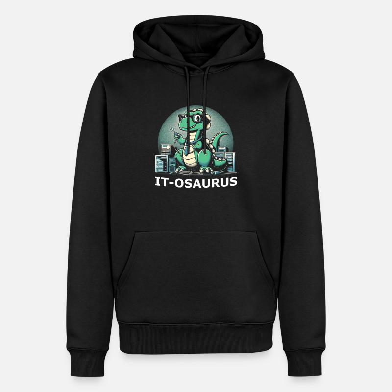 IT-osaurus Informatique Dinosaures - Sweat à capuche Premium bio Homme - noir