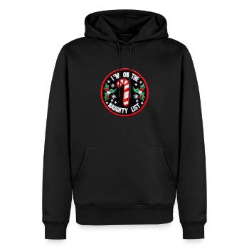 I'm On The Naughty List - Men’s Premium Organic Hoodie - black - Front - Nico (187cm)