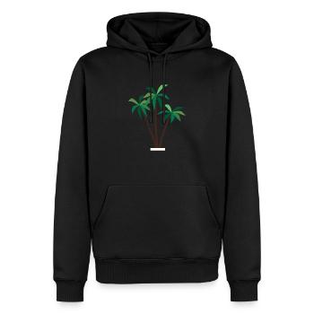 Trois palmiers - Sweat à capuche Premium bio Homme - noir - Devant - Nico (187cm)