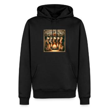 Joyeux Noël - Sweat à capuche Premium bio Homme - noir - Devant - Nico (187cm)