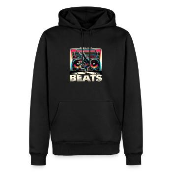 Boombox & Breakdance 2 - Männer Premium Bio Hoodie - Schwarz - Vorne - Nico (187cm)