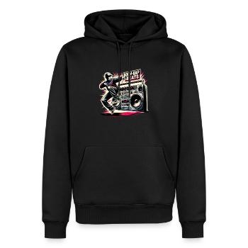 Boombox & Breakdance 3 - Männer Premium Bio Hoodie - Schwarz - Vorne - Nico (187cm)