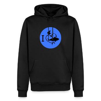 eisangeln angeln eisangler winterfischen - Männer Premium Bio Hoodie - Schwarz - Vorne - Nico (187cm)