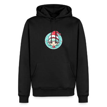 Elf Christmas Illustration - Men’s Premium Organic Hoodie - black - Front - Nico (187cm)