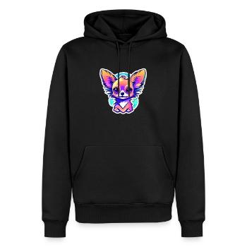 Chihuahua Hund Zeichnung - Männer Premium Bio Hoodie - Schwarz - Vorne - Nico (187cm)