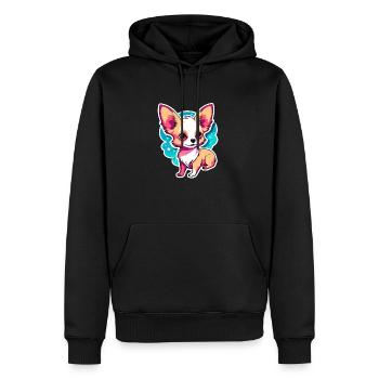 Chihuahua Hund Zeichnung - Männer Premium Bio Hoodie - Schwarz - Vorne - Nico (187cm)