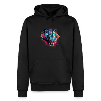 Panther Tier Freiheit Welt Wildtiere Zusammenfassung - Männer Premium Bio Hoodie - Schwarz - Vorne - Nico (187cm)