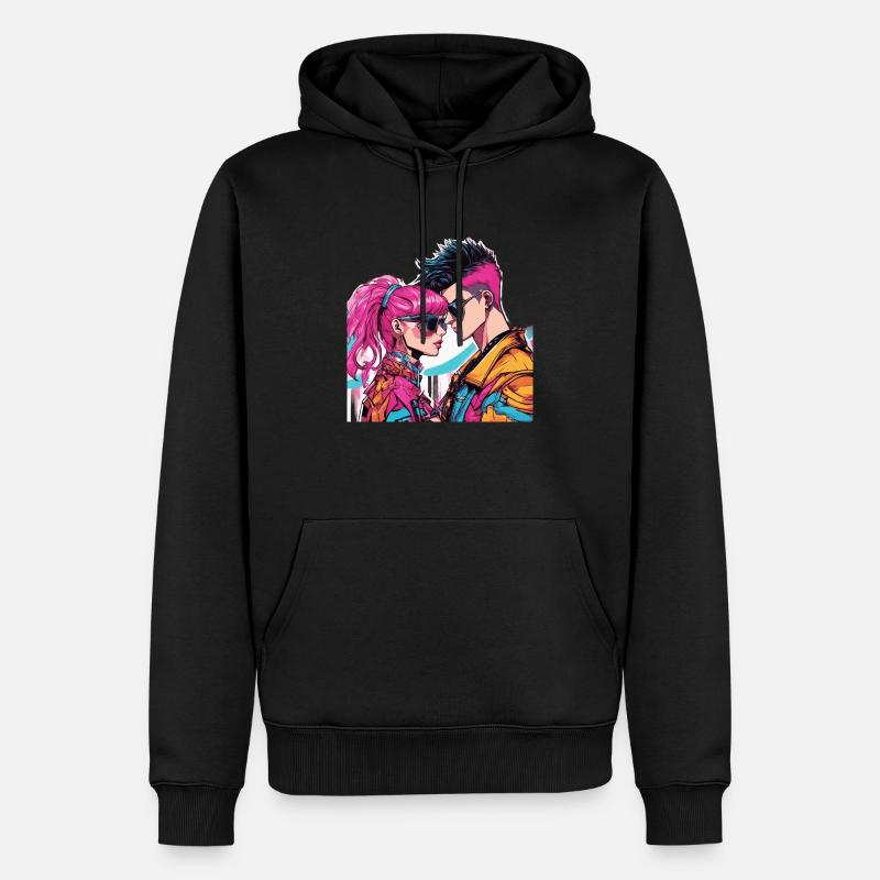 Y2K-Mode - Männer Premium Bio Hoodie - Schwarz