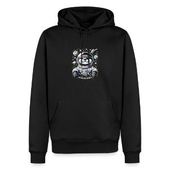 Otter Space Explorer - Männer Premium Bio Hoodie - Schwarz - Vorne - Nico (187cm)