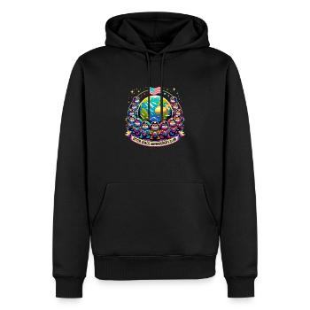 Otter Space Adventurer's Club 2 - Men’s Premium Organic Hoodie - black - Front - Nico (187cm)