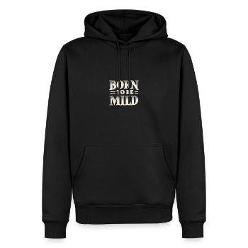 Subtle Born To Be Mild - Men’s Premium Organic Hoodie - black - Front - Nico (187cm)