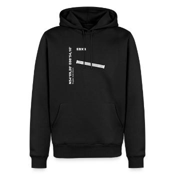 Flugplatz EDXB Design mit Namen und Koordinaten - Männer Premium Bio Hoodie - Schwarz - Vorne - Nico (187cm)