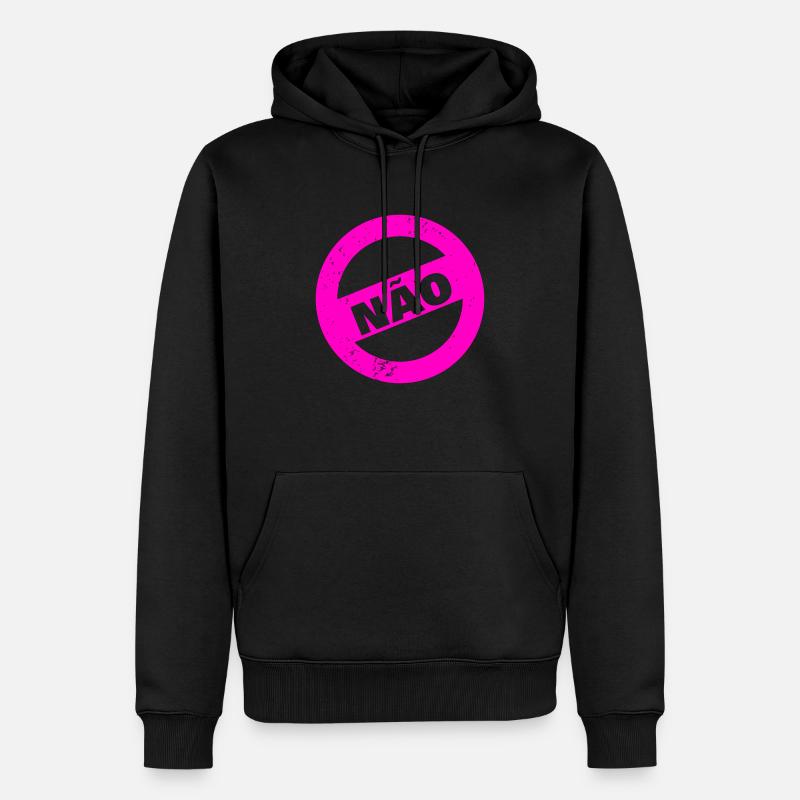 NÃO - Männer Premium Bio Hoodie - Schwarz