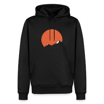 Sunset Vibes mountain - Sweat à capuche Premium bio Homme - noir - Devant - Nico (187cm)