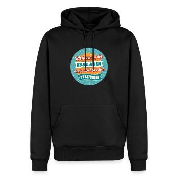 Ich kann es dir erklären Lustige Sprüche Humor - Männer Premium Bio Hoodie - Schwarz - Vorne - Nico (187cm)