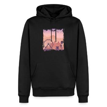 Los angeles californie voyage ville usa amérique - Sweat à capuche Premium bio Homme - noir - Devant - Nico (187cm)