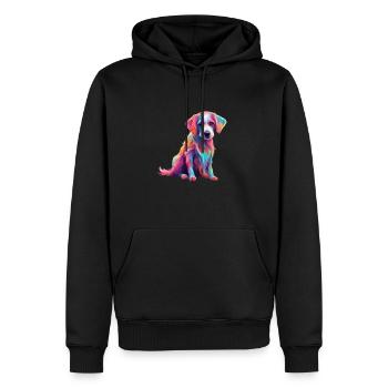 magic magic dog - Männer Premium Bio Hoodie - Schwarz - Vorne - Nico (187cm)