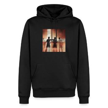 Fußball Team Dänemark - Männer Premium Bio Hoodie - Schwarz - Vorne - Nico (187cm)