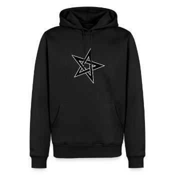 Stern - Männer Premium Bio Hoodie - Schwarz - Vorne - Nico (187cm)