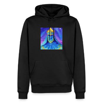 Roi - Sweat à capuche Premium bio Homme - noir - Devant - Nico (187cm)