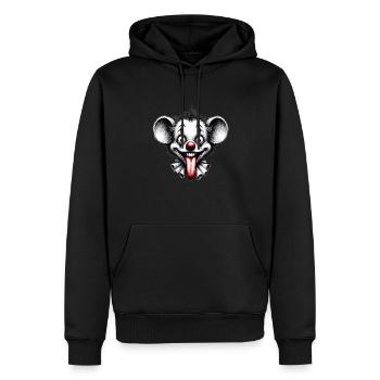 Zunge der Maus - Männer Premium Bio Hoodie - Schwarz - Vorne - Nico (187cm)