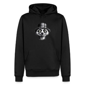 Meerkat in a hat - Men’s Premium Organic Hoodie - black - Front - Nico (187cm)