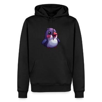 Niedlicher Pinguin – Comic-Stil Design für Kinder - Männer Premium Bio Hoodie - Schwarz - Vorne - Nico (187cm)