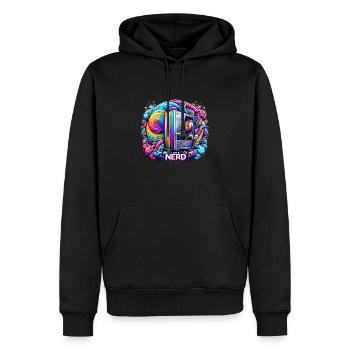 Nerd Pride Rainbow - Men’s Premium Organic Hoodie - black - Front - Nico (187cm)