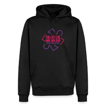 Neurodiversity - Autism - Men’s Premium Organic Hoodie - black - Front - Nico (187cm)