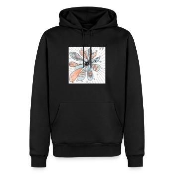Wirrwarr 12 - Männer Premium Bio Hoodie - Schwarz - Vorne - Nico (187cm)