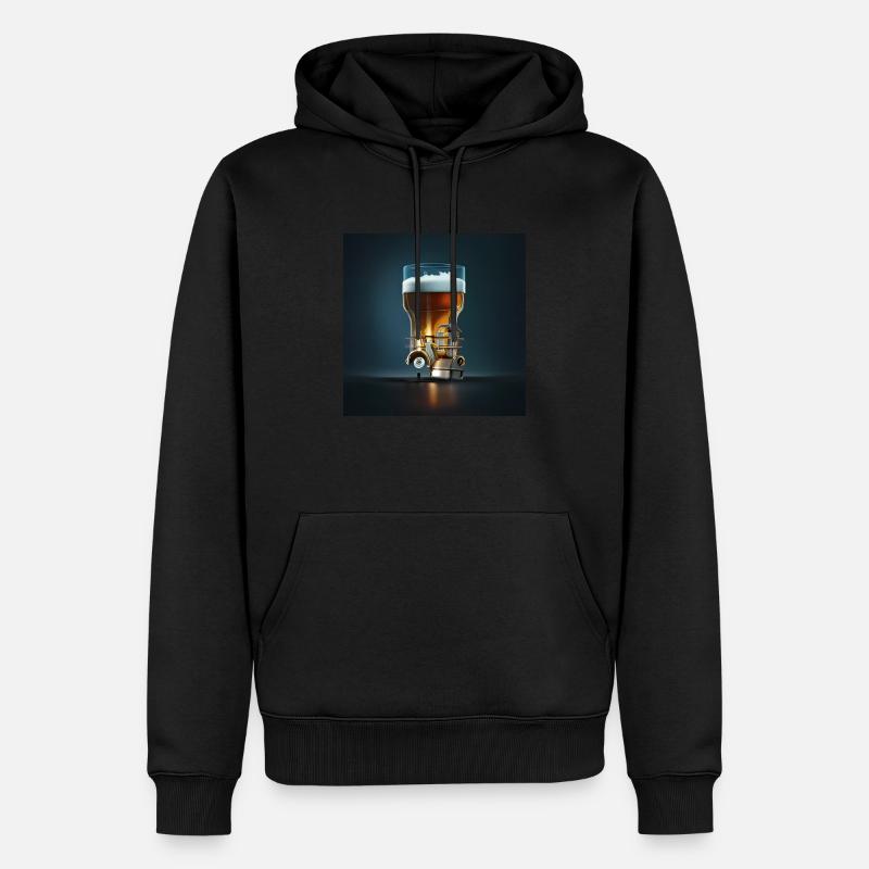 Beer engine - Sweat à capuche Premium bio Homme - noir