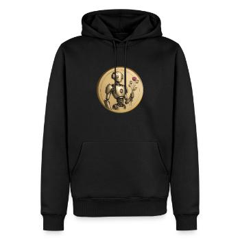 ROMANTISCHER ROBOTER - Männer Premium Bio Hoodie - Schwarz - Vorne - Nico (187cm)