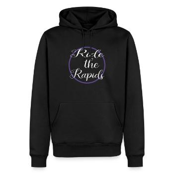 Jokes Adrenaline River Rapids Rafting Community - Men’s Premium Organic Hoodie - black - Front - Nico (187cm)