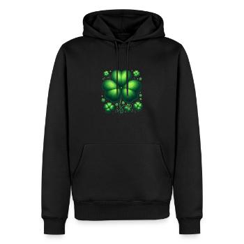 Un beau trèfle par Angelical Art - Sweat à capuche Premium bio Homme - noir - Devant - Nico (187cm)