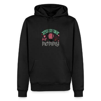 LA MEILLEURE MAMAN DU MONDE - Sweat à capuche Premium bio Homme - noir - Devant - Nico (187cm)