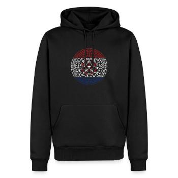 Kroatien, hrvatska, kroatien, europe, zagreb, glagoljica - Männer Premium Bio Hoodie - Schwarz - Vorne - Nico (187cm)