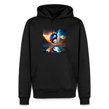 Firefly personne ying yang 1665 - Sweat à capuche Premium bio Homme - noir - Devant - Nico (187cm)