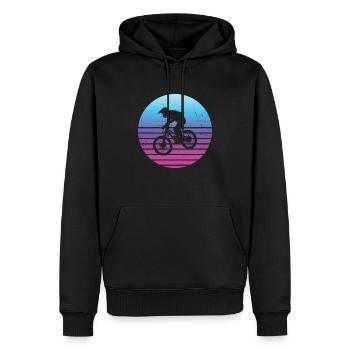 Radfahrer Radsport MTB Radfahren Mountainbike - Männer Premium Bio Hoodie - Schwarz - Vorne - Nico (187cm)